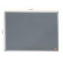 Tabuľa napichovacia Nobo Essence 45x60 cm sivá