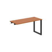 Pracovný stôl UNI O, k pozdĺ. reťazeniu, 140x75,5x60 cm, čerešňa/čierna