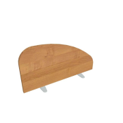 Paraván Hobis na plochu stola, oblý, 80 cm, jelša