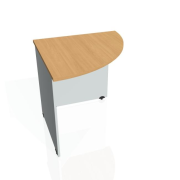 Doplnkový stôl Gate, pravý, 80x75,5x80 cm, buk/sivá