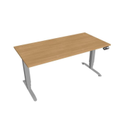 Pracovný stôl Motion, PO, 3S, 160x61-128x80 cm, dub/sivá