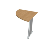 Doplnkový stôl Cross, ľavý, 80x75,5x80 cm, dub/kov