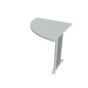 Doplnkový stôl Cross, ľavý, 80x75,5x80 cm, sivá/kov