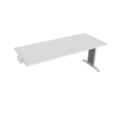 Rokovací stôl Flex, 180x75,5x80 cm, biely/kov