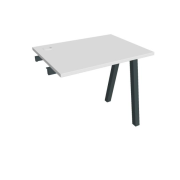 Pracovný stôl UNI A, k pozdĺ. reťazeniu, 80x75,5x60 cm, biela/čierna