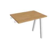 Pracovný stôl UNI A, k pozdĺ. reťazeniu, 80x75,5x60 cm, dub/biela