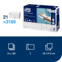 Papierové utierky skladané ZZ 2-vrstv. TORK Xpress Multifold jemné H2 (21 bal.)