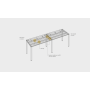 Pracovný stôl Uni k pozdĺ. reťazeniu, 120x75,5x160 cm, agát/biela