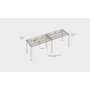 Pracovný stôl Uni k pozdĺ. reťazeniu, 120x75,5x60 cm, agát/biela