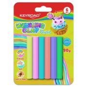 Plastelína KEYROAD pastel, blister 6 ks, mix farieb