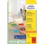 Etikety Avery odnímateľné 63,5x33,9 mm, červené