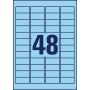 Etikety Avery odnímateľné 45,7x21,2 mm, modré
