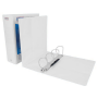 Zakladač 4-krúžkový prezentačný DONAU kartón/PP, A4/4RD/65, biely