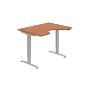 Pracovný stôl Motion Ergo, PO, 2S, 120x70,5-120,5x90 cm, čerešňa/sivá