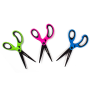 Nožnice s mäkkým úchopom DONAU NEON 17 cm, mix farieb, displej 6 ks