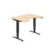 Pracovný stôl Motion Ergo, PO, 3S, 120x61-128x90 cm, agát/čierna