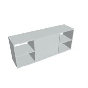 Závesná skriňa Strong, sivá, zámok